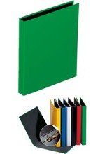 Classeur A4 2 anneaux carrés carton plastifié Basic dos 35 mm vert