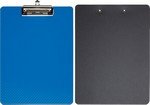 Porte-blocs MAULflexx plastique PP avec pince A4 dos noir Bleu