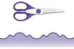 Ciseaux cranteurs pour droitier coupe créative baroque 160 mm violet
