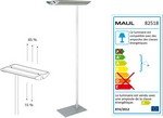 Lampadaire basse consommation MAULmaioris  2x55 Watt argent