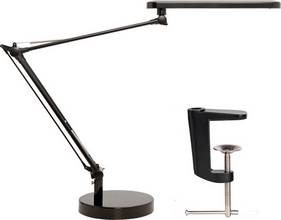 Lampe de bureau MAMBOLED 6,5 watt lumière blanc chaud 3050k avec pince et socle noir