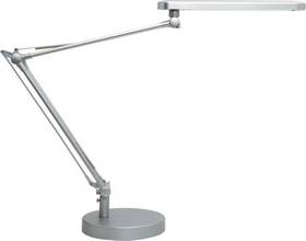 Lampe de bureau MAMBOLED 6,5 watt lumière blanc chaud 3050k avec pince et socle gris métallique