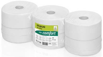 Papier toilette Comfort 250mmx380m 2 épaisseurs extra blanc recyclé 1520 feuilles