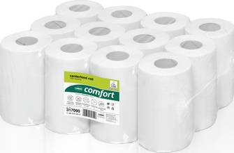 Rouleaux essuie-mains Comfort dévidage central 2 épaisseurs 200mmx68m recyclé extra blanc