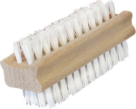 Brosse à ongles en bois naturel brosse en fibres L95xP35mm