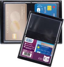 Etui de poche pour 10 cartes de crédit PVC 0,12 mm 85x55mm noir