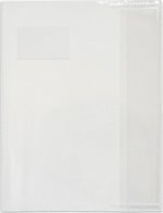Protège-cahier 17x22cm transparent lisse PVC 12/100éme incolore
