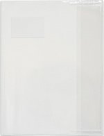 Protège-cahier 24x32cm transparent lisse PVC 12/100éme incolore