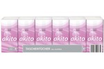 Mouchoirs de poche Akito, 4 couches, extra blanc, lot de 18