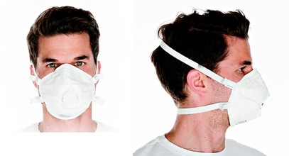 Masque de protection respiratoire, avec soupape, niveau de protection : FFP3