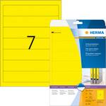 Etiquettes classeur A4 192x38mm court et étroit papier adhésif mat jaune 140 pcs