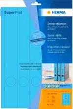 Etiquettes classeur A4 38x297 long et étroite papier adhésif mat bleu 100 pcs