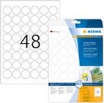 Etiquettes rondes repositionnables A4 diamètre 30mm blanche papier mat 1200 pcs