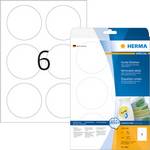 Etiquettes rondes repositionnables A4 diamètre 85mm blanche papier mat 150 pcs