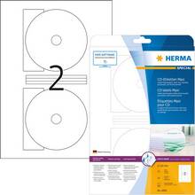 Étiquettes CD/DVD MAXI surglacées diamètre 116 mm pour imp jet d'encre 50pcs sur 25 feuilles A4