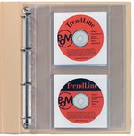 Pochette perforée A4 pour 2 CD DVD par 10