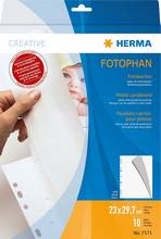 Feuillets carton avec protection pour photos 230x297mm blanc par 10