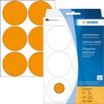 Etiquettes universelles rondes orange fluo diamètre 50 mm 144 pcs