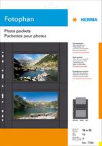 Pochettes fotophan pour 4 photos 10x15cm horizontal fond noir 10 pcs