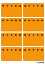 Etiquettes pour surgelés orange 26x40 mm motif flocons, 48 pcs