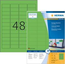 Etiquettes adhésives 45,7 x 21,2 mm A4 vert 4800 pcs