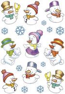 Stickers de Noel bonhommes de neige 54pcs