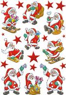 Stickers de Noel Père-Noel classique 63pcs 