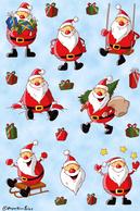 Stickers de Noel Père-Noel souriant 54pcs