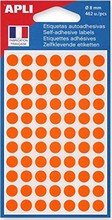 Pastilles adhésives diamètre 8mm sachet de 462 orange