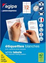 Etiquettes Multi Usage Pose Express Coins Droits 105x49,39mm boite de 1200