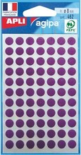 Pastilles adhésives diamètre 8mm sachet de 462 violet