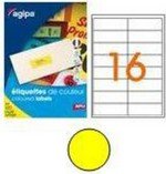 Etiquettes multi-usages 105x37mm jaune boite 1600 sur 100 planches A4