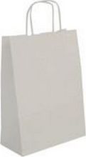 Sac cadeau papier kraft 100g L180xP80xH210mm blanc par 50