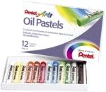 Pastels à l'huile Pentel Arts, étui en plastique de 12