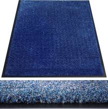 Tapis anti-salissure Olefine en PP antidérapant 60x90cm chiné bleu