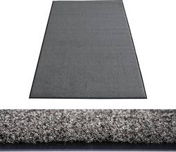 Tapis anti-salissure Olefine en PP antidérapant 122x244cm chiné gris