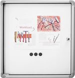 Vitrine SP fond métal blanc pour intérieur 6 x A4