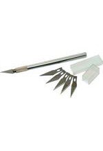 Scalpel aluminium 15 cm avec 5 lames de rechange