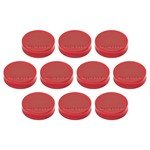 Aimants ergonomique diamètre 30mm force adhésive 700g rouge par 10