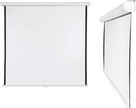 Toile de projection déroulable X-traLine format 1:1 pour mur et plafond L1500xH1500mm