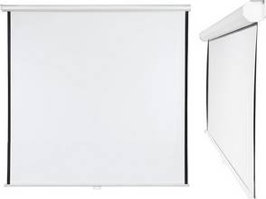 Toile de projection déroulable X-traLine format 1:1 pour mur et plafond L1800xH1800mm