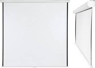 Toile de projection déroulable X-traLine format 1:1 pour mur et plafond L2000xH2000mm

