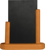 Ardoise noire de table élégant petit 16x17cm bord teck