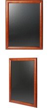 Ardoise murale Universal cadre bois arrondi marron 80x60cm