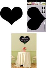 Ardoise murale silhouette coeur sans cadre 30x36cm noir