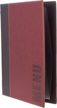 Protège-menus Trendy A4 L240xH340mm similicuir bordeaux