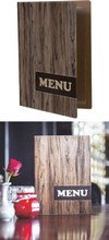 Protège-menus design bois A4 L240xH340mm marron