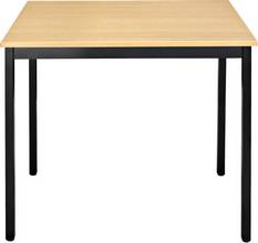 Table réunion Modulaire rectangulaire 120x80cm plateau hêtre/pieds noir