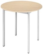 Table ronde 80cm plateau érable/pieds aluminium
