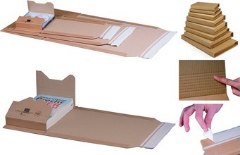 Carton emballage d'expédition universel à enroulement C4+ L387xP280xH-92 marron